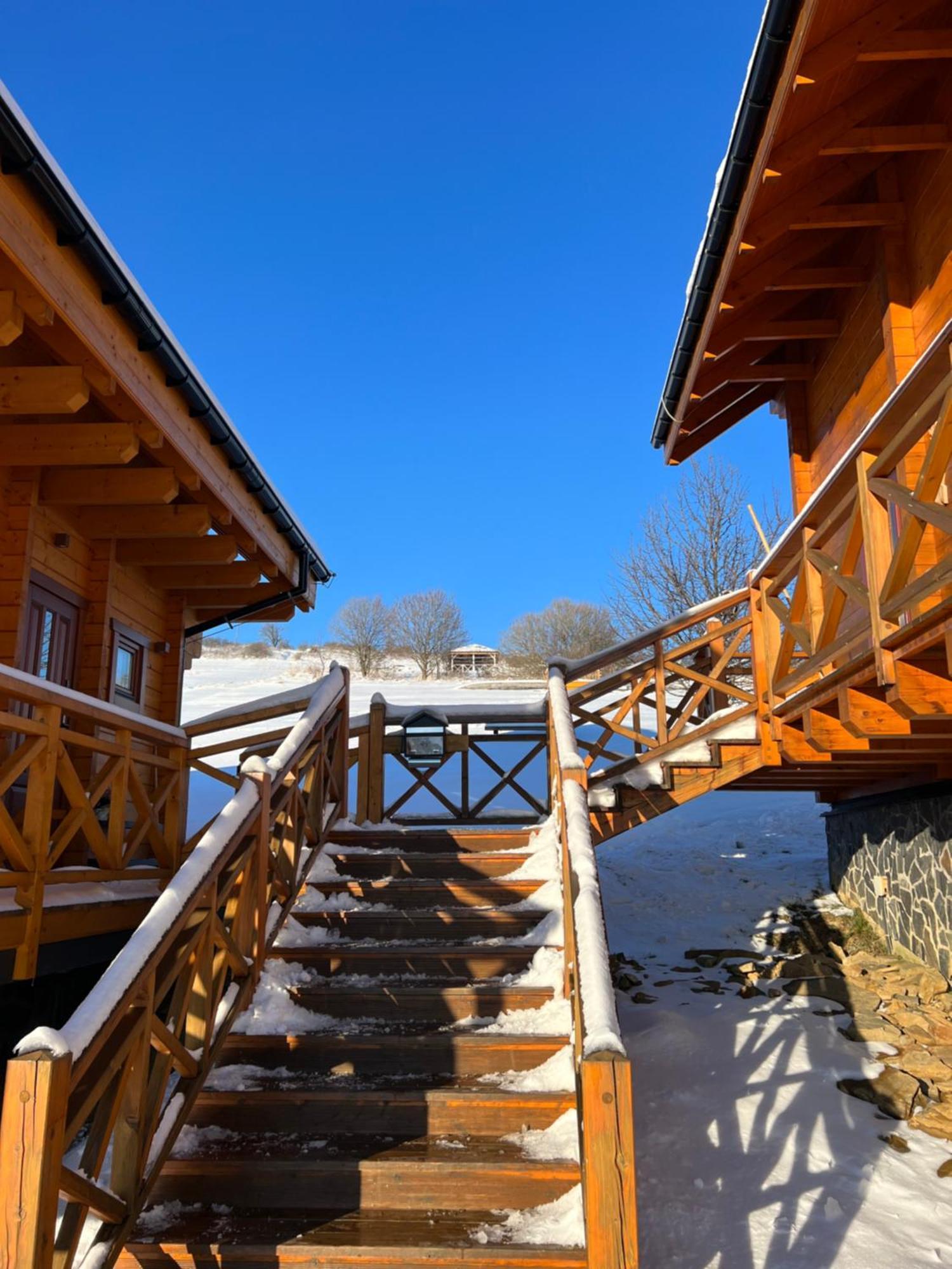 Houten Vakantiewoning "Reisnaarpolen" Royaal Ontbijt, Sauna En Hottub Czarna Gora Bagian luar foto